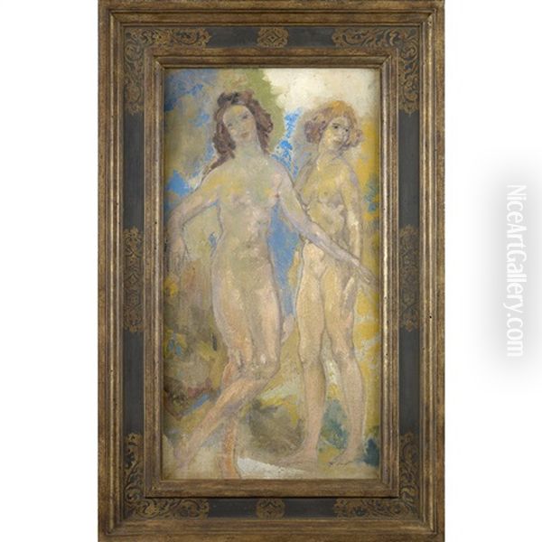 Female Figure Studies Oil Painting by Arthur B. Davies