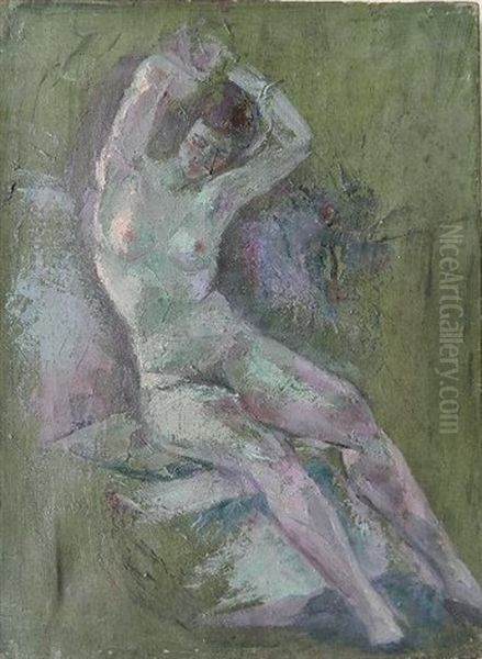 Reclining Nude Oil Painting by Arthur B. Davies