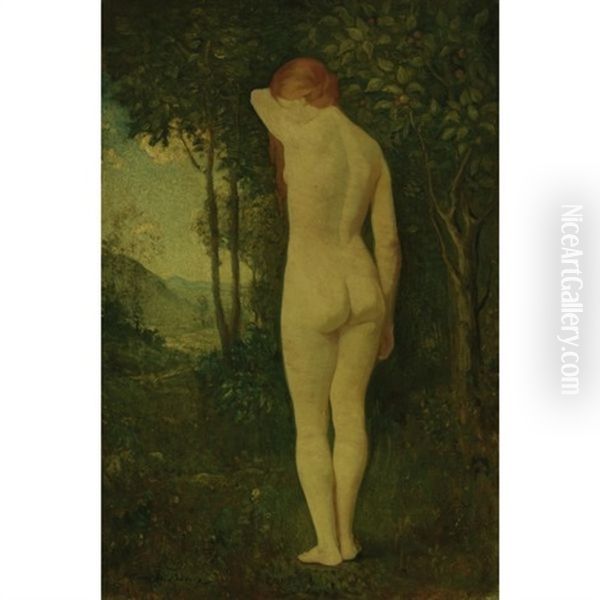 Standing Nude Oil Painting by Arthur B. Davies