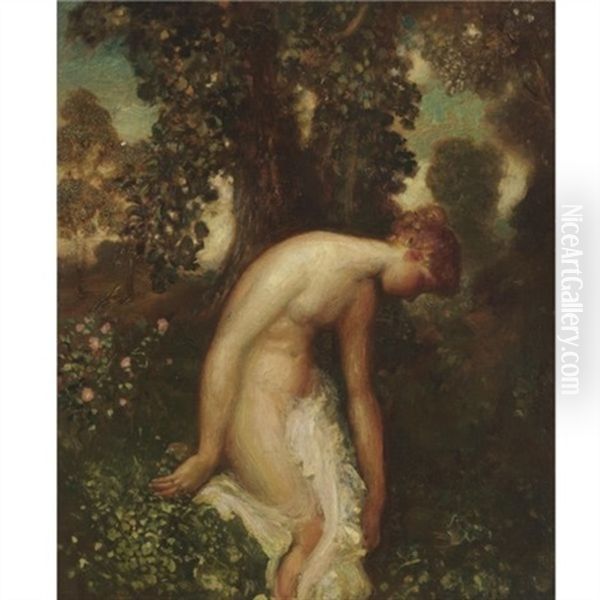 The Bather Oil Painting by Arthur B. Davies