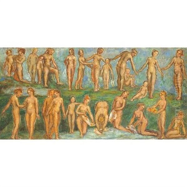 Nudes Oil Painting by Arthur B. Davies