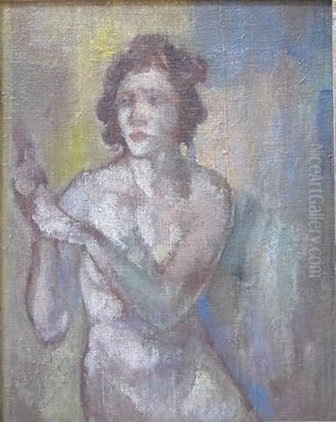 Seated Figure Oil Painting by Arthur B. Davies