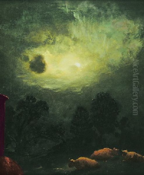 Moon Mystery Oil Painting by Arthur B. Davies