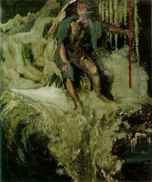 Thrall Of Winter (or The Viking) Oil Painting by Arthur B. Davies