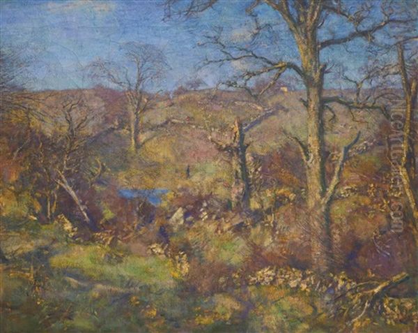 Sunny Hillside Oil Painting by Charles Harold Davis