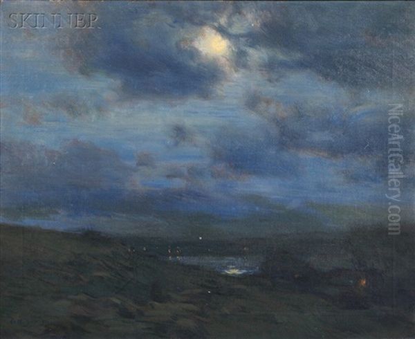 Moonlight On The Coast Oil Painting by Charles Harold Davis