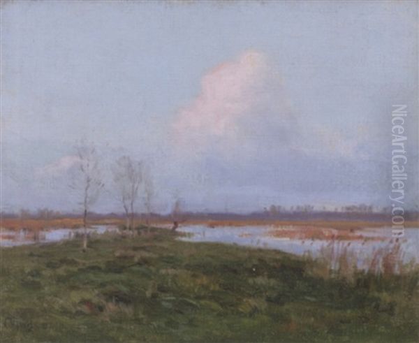 On The Marshes Oil Painting by Charles Harold Davis