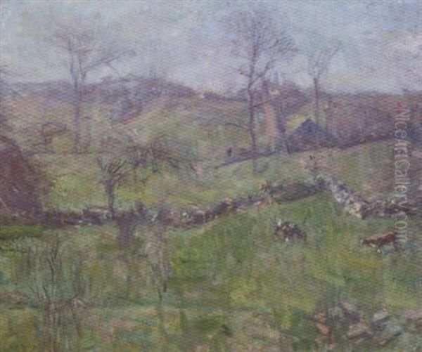 Spring Pastoral Oil Painting by Charles Harold Davis