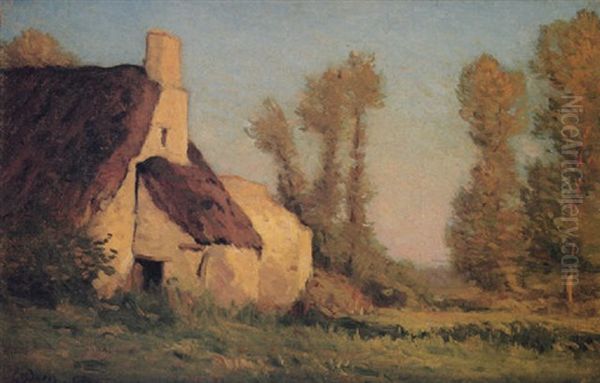 Farmhouse Oil Painting by Charles Harold Davis