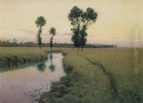 The Path Along The River Oil Painting by Charles Harold Davis