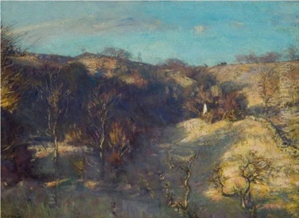 Afternoon Shadows, Mystic, Connecticut Oil Painting by Charles Henry Davis