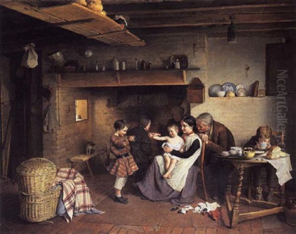 Breakfast Oil Painting by Edward Thompson Davis