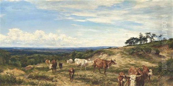 Ewhurst Hill, Surrey Oil Painting by Henry William Banks Davis