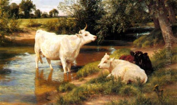 Summer Shade Oil Painting by Henry William Banks Davis