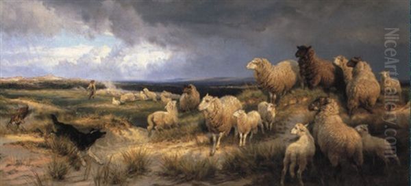 The Coming Storm Oil Painting by Henry William Banks Davis