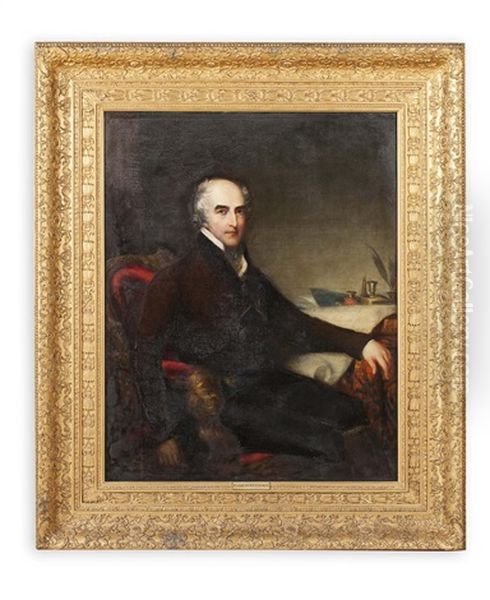 Portrait Of Sir Richard Wellesley, 1st Marquis Wellesley Kg, Pc, Pc (ire) Oil Painting by John Phillip (Pope) Davis