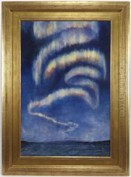 Aurora Borealis Oil Painting by Leonard M. Davis