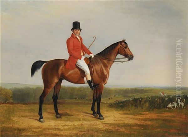 Portrait Of Isaac Sadler Esq. On His Horse Dangerous, Winner Of The Derby Oil Painting by Richard Barrett Davis