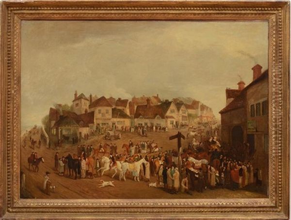 The Donnybrook Horse Fair Oil Painting by Richard Barrett Davis