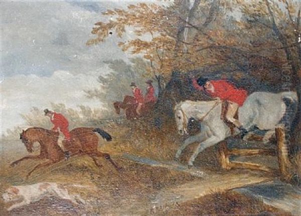 Hunting Scene: Drawing (+ 8 Others; 9 Works, Various Sizes) Oil Painting by Richard Barrett Davis