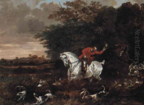 Fox Hunting - Gone Away Oil Painting by Richard Barrett Davis