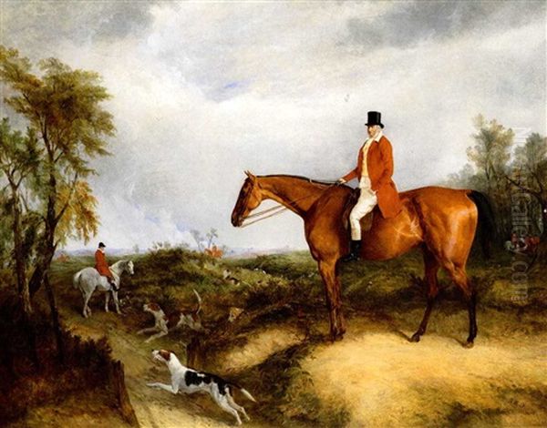 James John Farquharson With The Blackmore Vale Hunt Oil Painting by Richard Barrett Davis