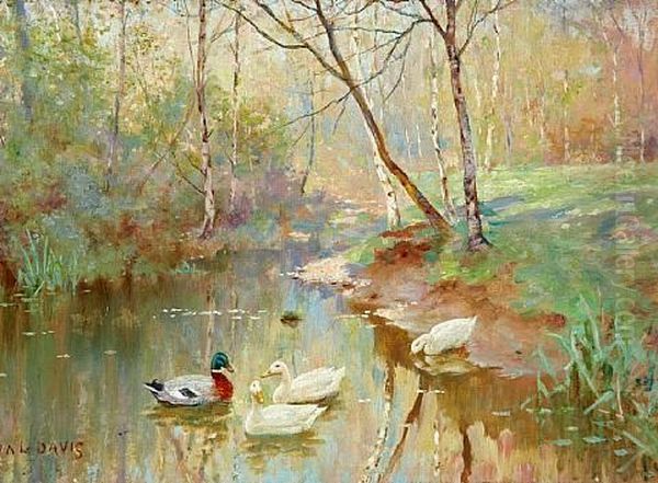 In The Springtime Oil Painting by Valentine Davis