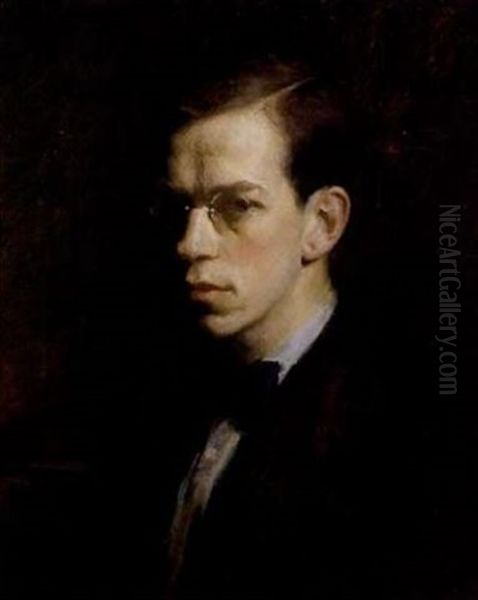 Self-portrait Oil Painting by Will Rowland Davis