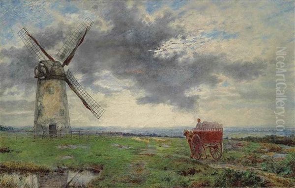 Wallasey Mill, Cheshire Oil Painting by William Davis