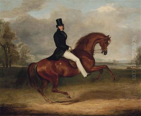 George Augustus Frederick, 6th Earl Of Chesterfield, On His Favourite Hack By Sir Hercules Oil Painting by William Henry Davis