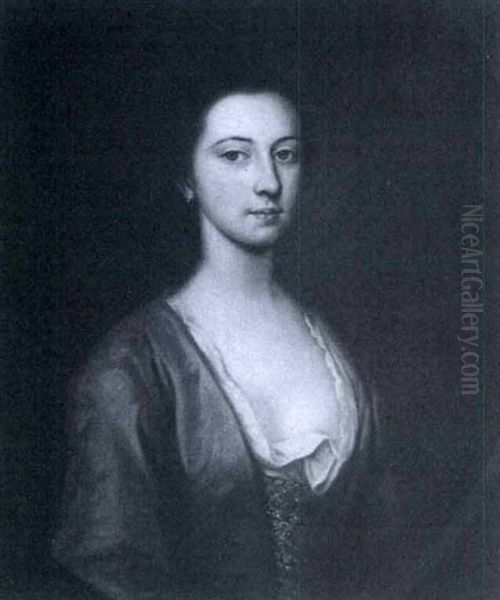 Portrait Of Lady Robina Crawford Oil Painting by Jeremiah Davison