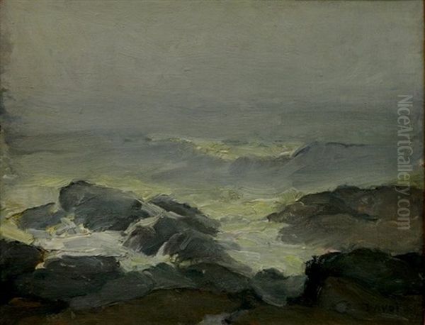 Seascape Oil Painting by Joseph B. Davol