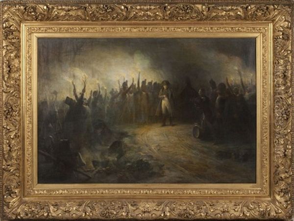 Eve Of Austerlitz Oil Painting by Albert Pierre Dawant