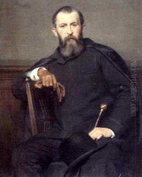 Portrait Du Frere De L'artiste Oil Painting by Albert Pierre Dawant