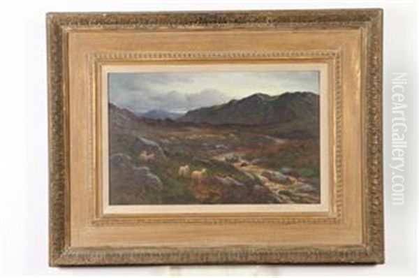 Landscape With Sheep Oil Painting by Joseph Yelverton Dawbarn