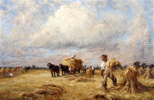 The Cornfield (thornton) Oil Painting by Joseph Yelverton Dawbarn