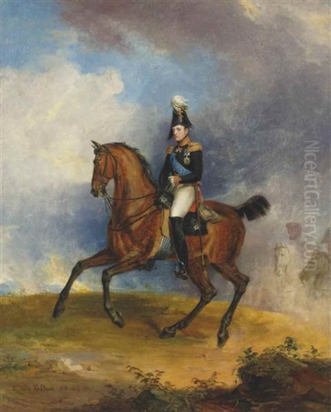 Portrait Of Grand Duke Nicholas, Later Emperor Nicholas I (1825-55), On Horseback Oil Painting by George Dawe