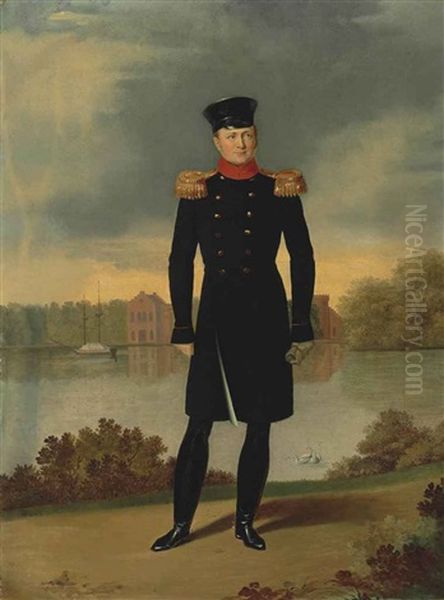 Portrait Of Tsar Alexander I (1777-1825) Oil Painting by George Dawe