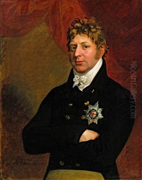 Portrat Eines Herrn Mit Hosenbandorden (adolph Friedrich Herzog Von Cambridge, Vizekonig Von Hannover?) Oil Painting by George Dawe