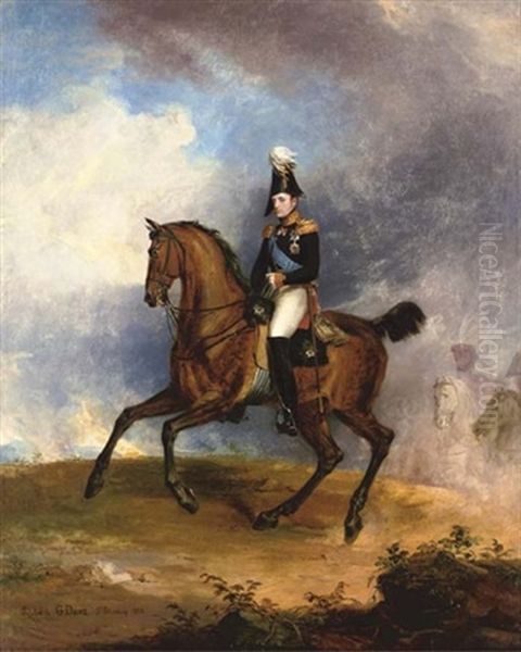 Portrait Of Grand Duke Nicholas, Later Emperor Nicholas I, On Horseback Oil Painting by George Dawe