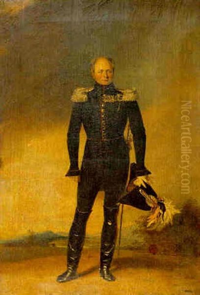 Portrait Of Tsar Alexander I In Uniform Oil Painting by George Dawe