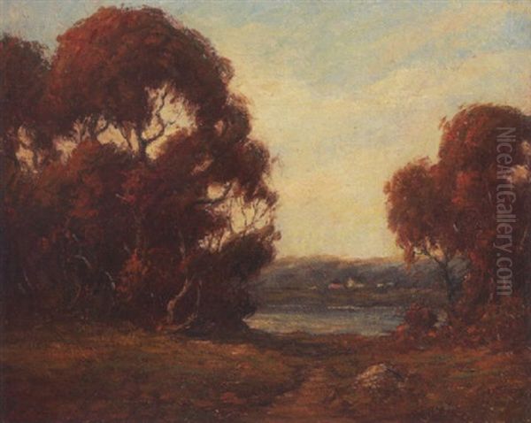 Autumn Lake Oil Painting by Edwin Dawes