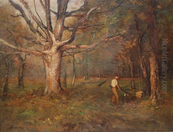 Cutting Trees Oil Painting by Arthur Dawson