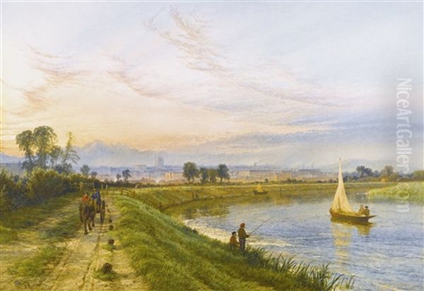 Nottingham Oil Painting by Henry Dawson