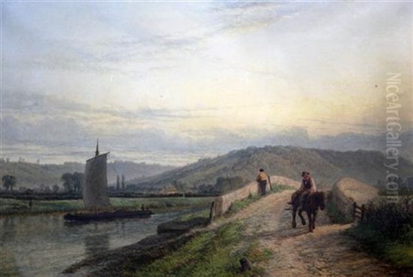 Colwich Hills Oil Painting by Henry Dawson