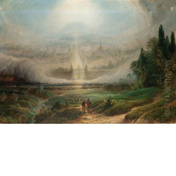 The Pilgrim's Progress Oil Painting by Henry Dawson