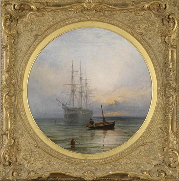 Calm At Twilight Oil Painting by Henry Dawson