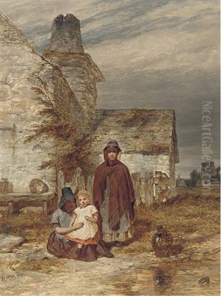 Collecting Water Oil Painting by Henry Dawson