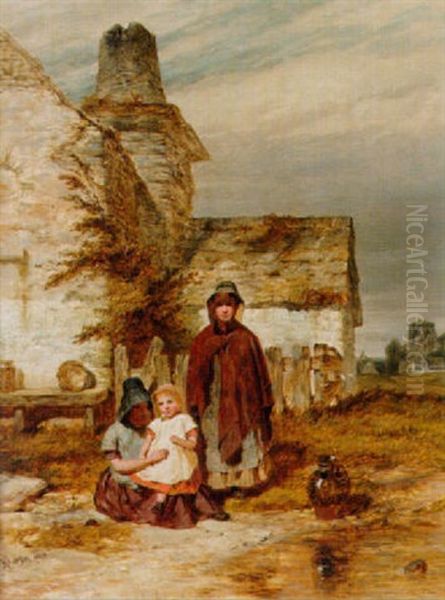 Collecting Water Oil Painting by Henry Dawson