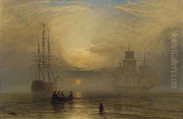 Sunrise In A Mist Oil Painting by Henry Dawson